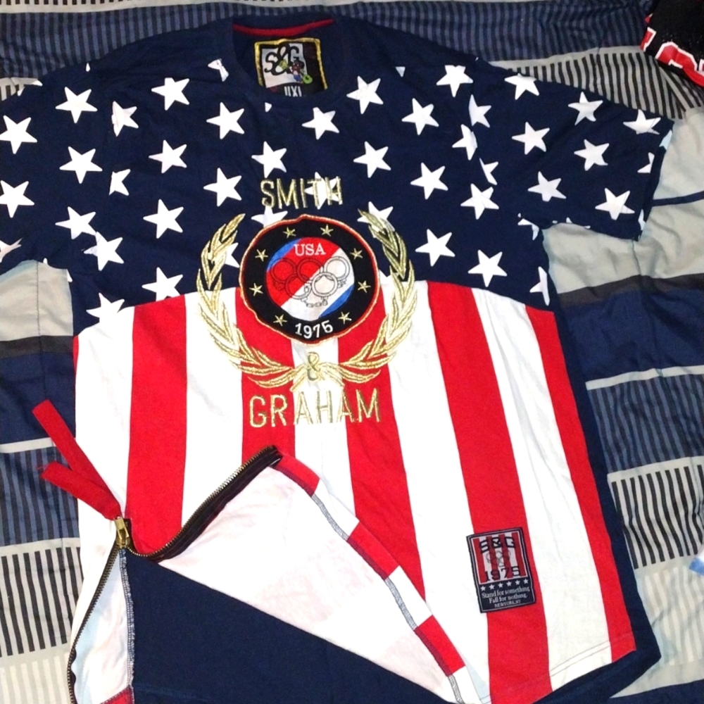 American flag Smith and Graham shirt